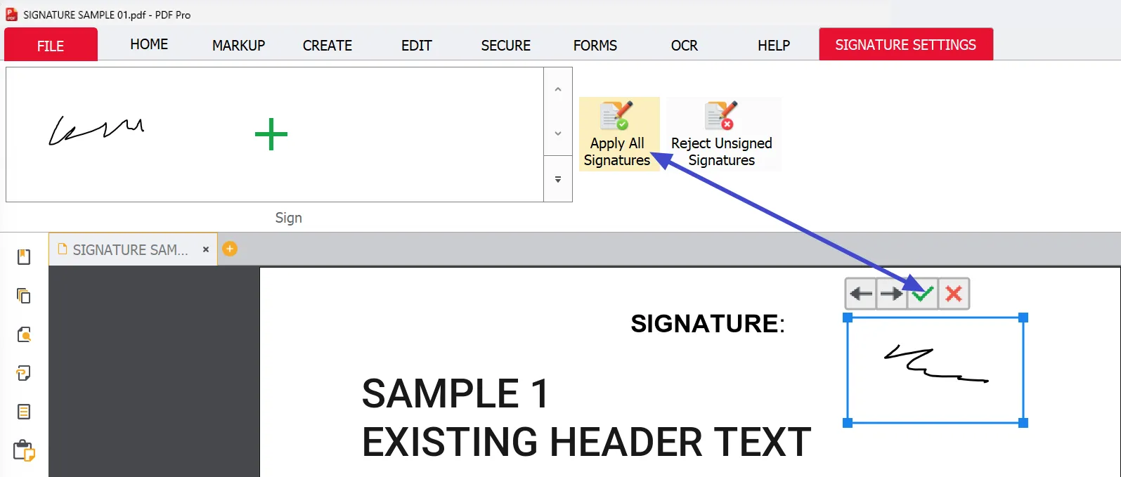 Apply signature to PDF Apply signature to PDF