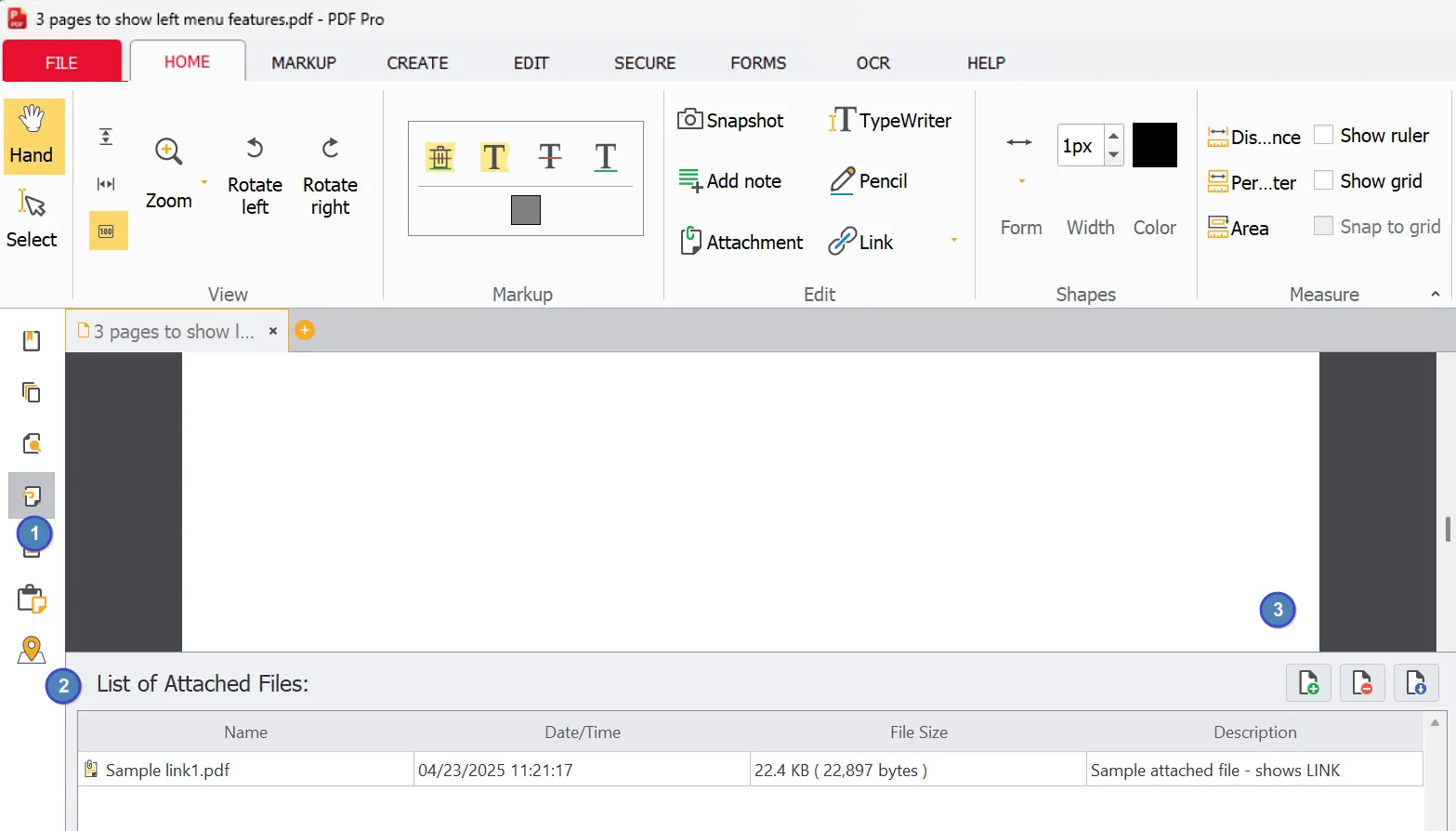 Attachment side bar menu Attachment side bar menu