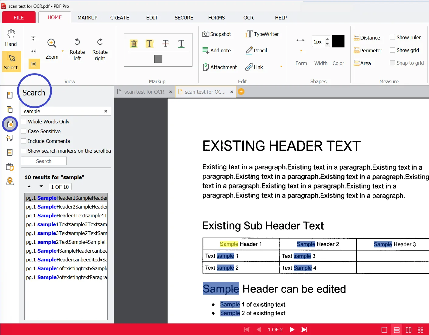Search a document Search a document