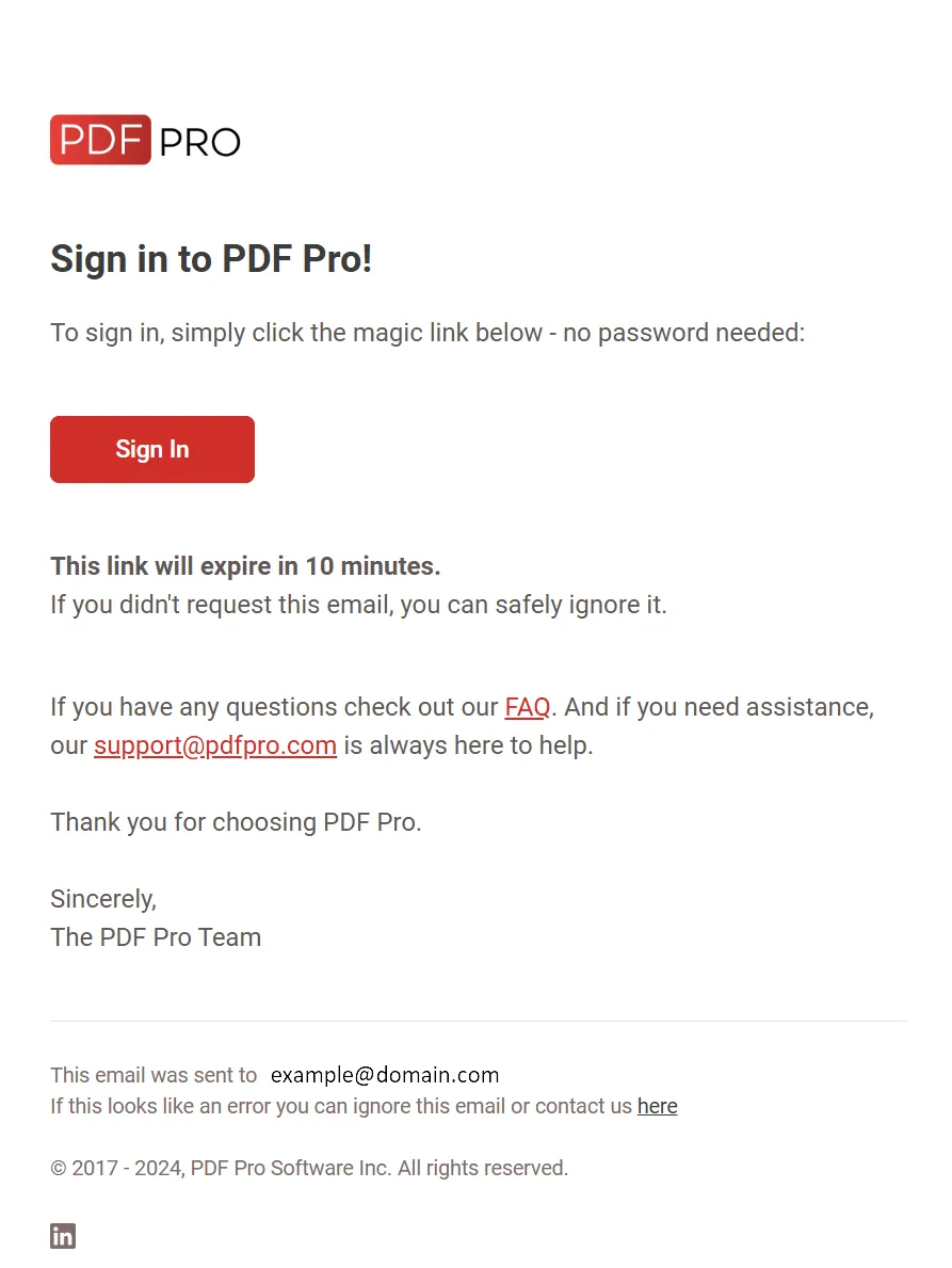 Email with link Email with link
