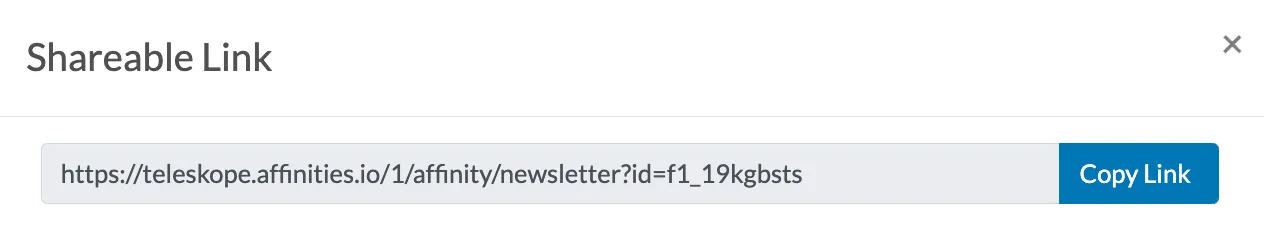 Newsletter Shareable Link