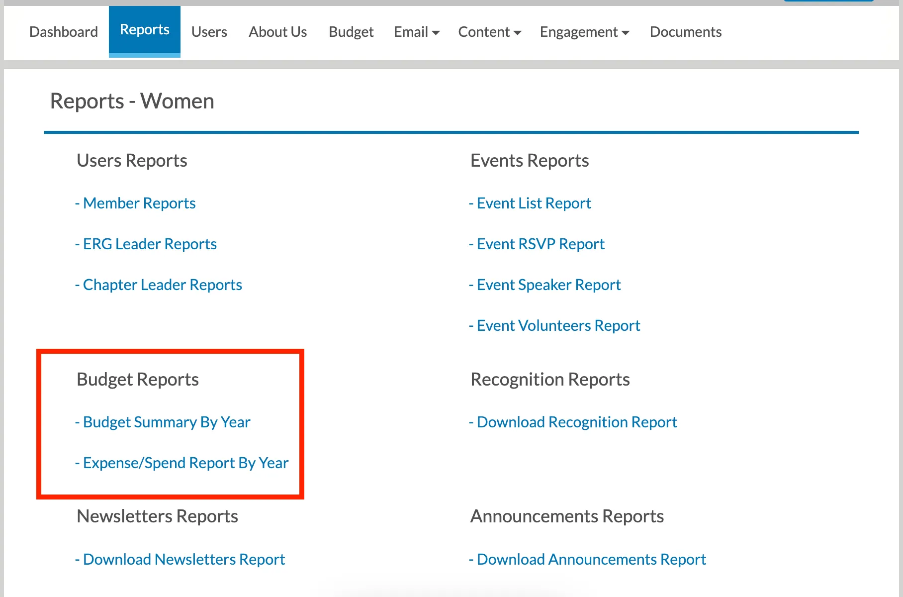 Budget Reports
