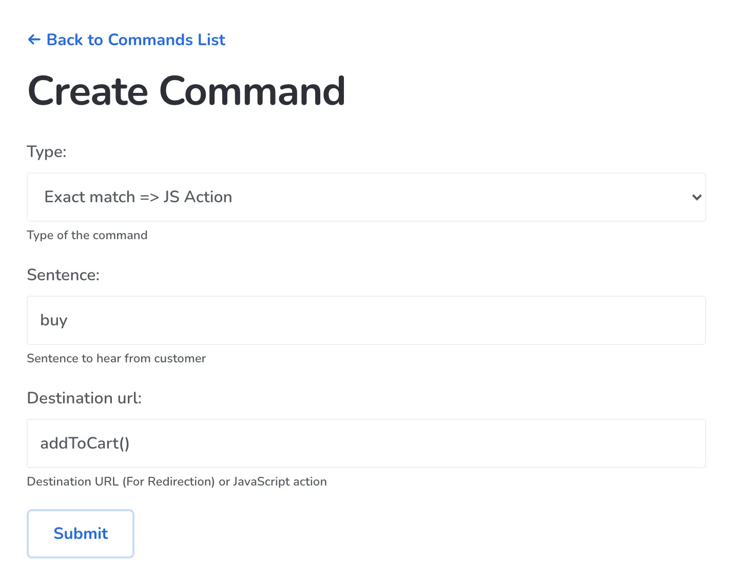 Create a command Create a command
