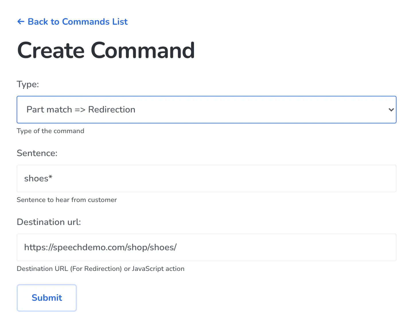 Create a command Create a command