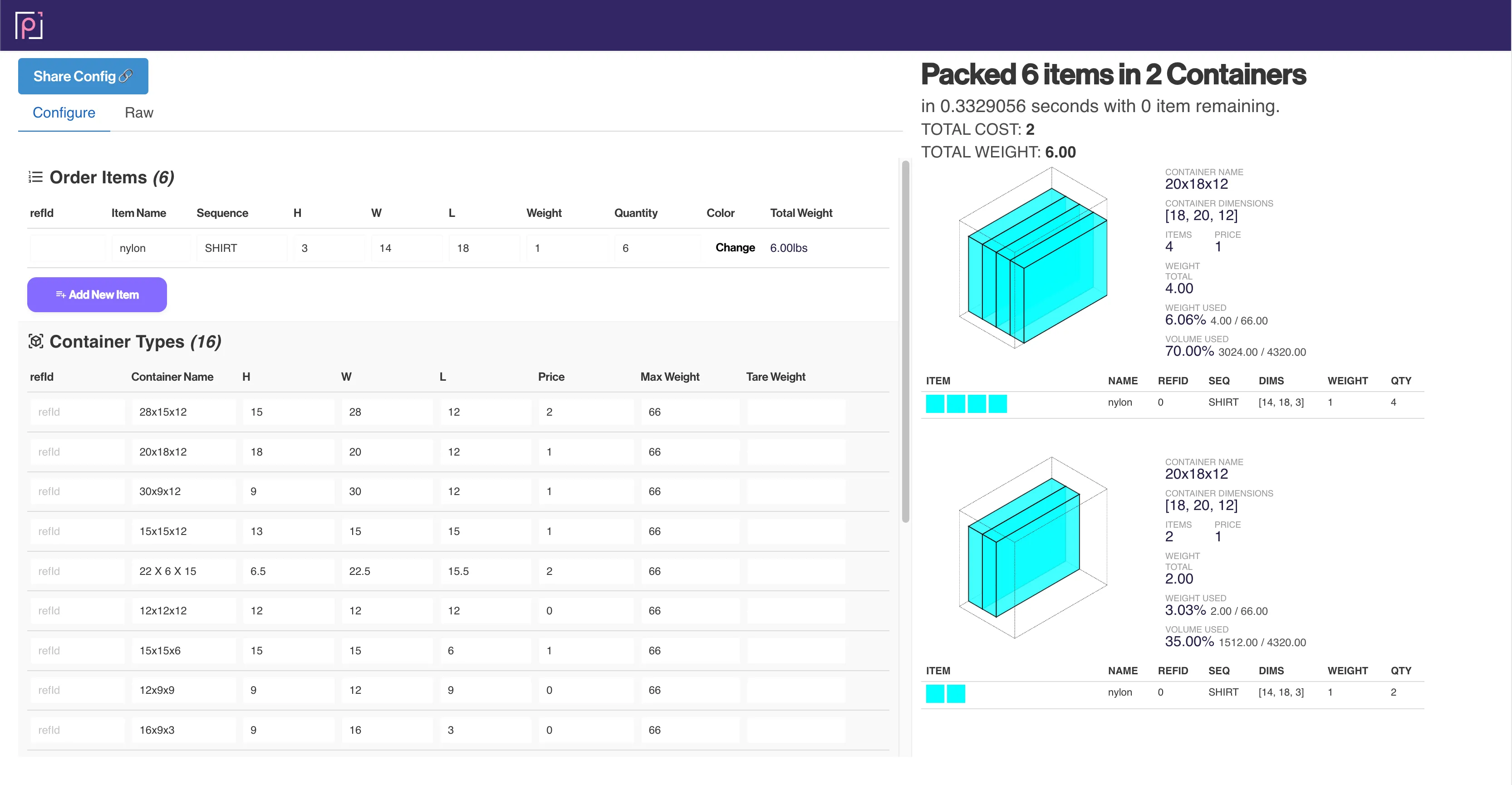 Screenshot of the response from PacAPI, visualized in Inspector