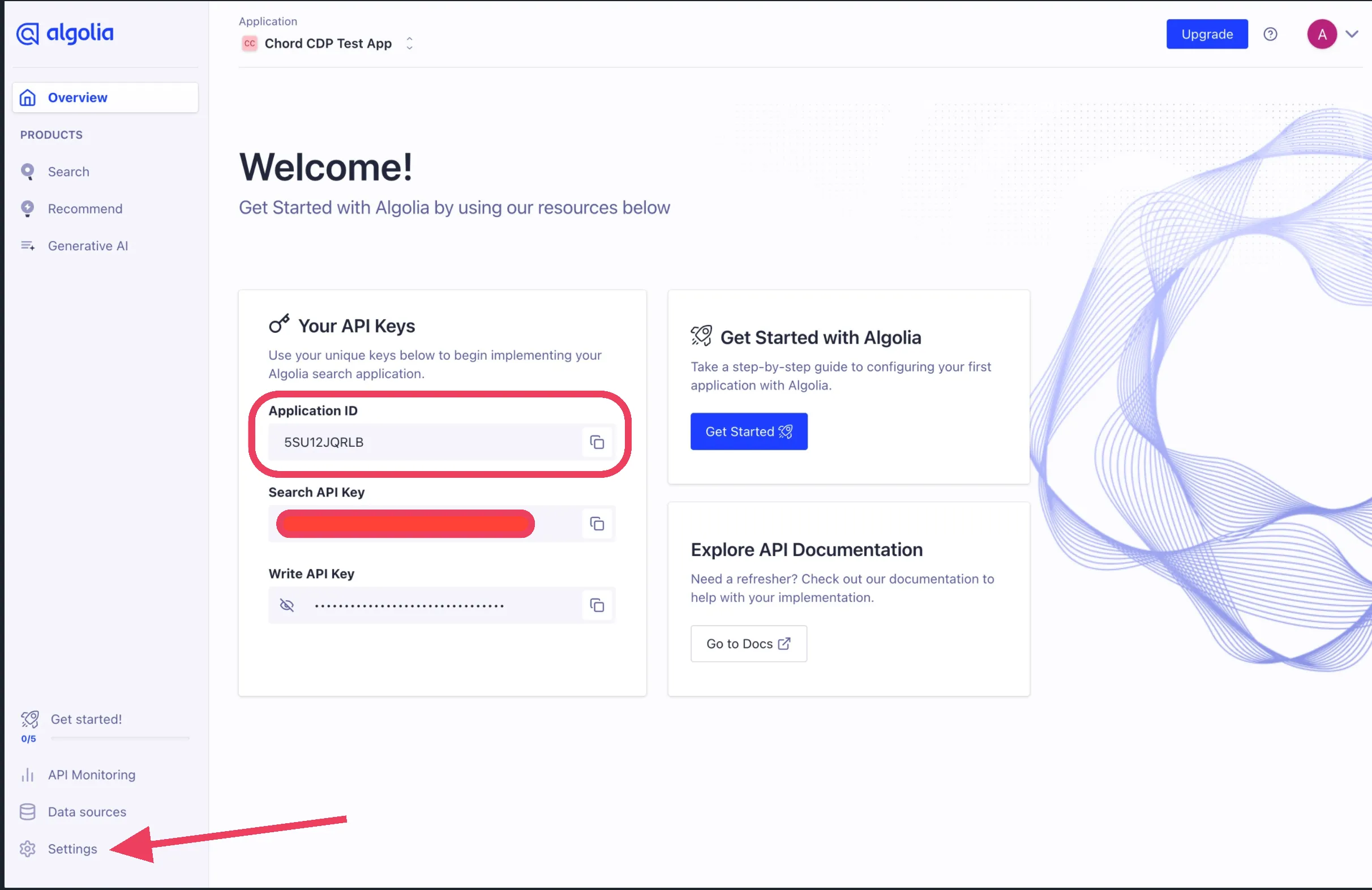 Algolia Application ID