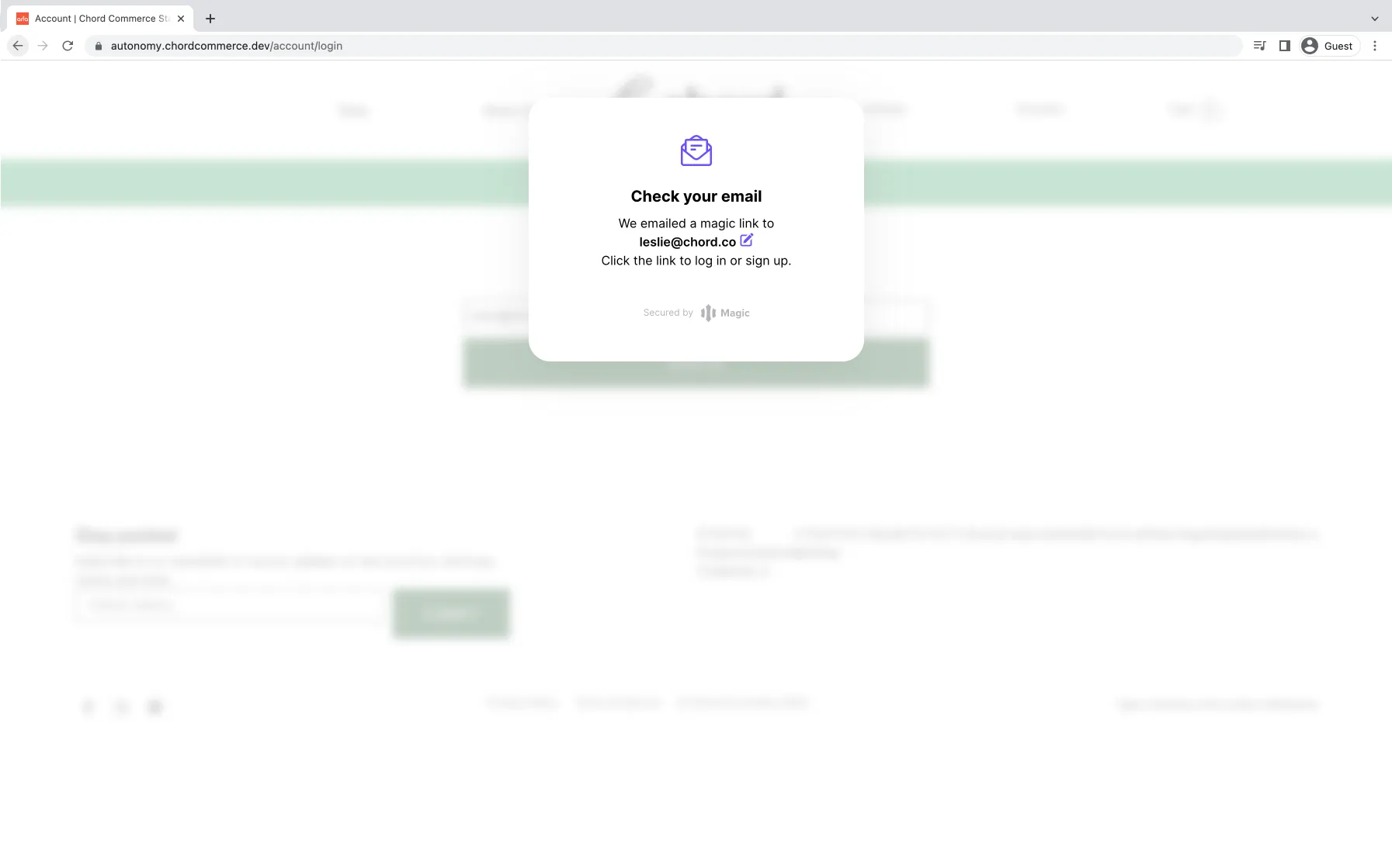 Check your email
