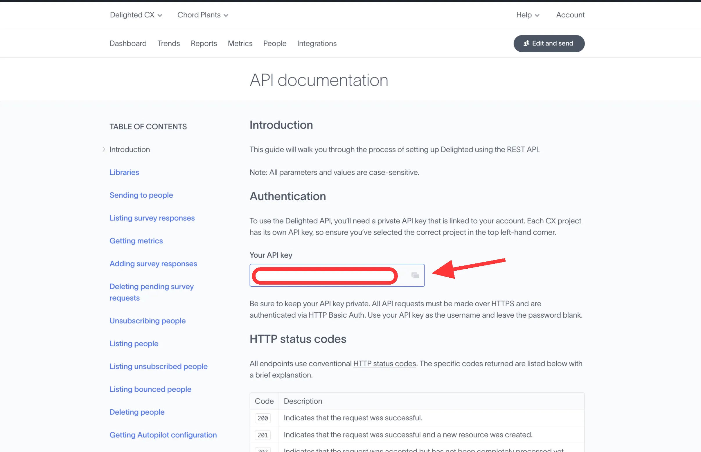 Copy Your API Key