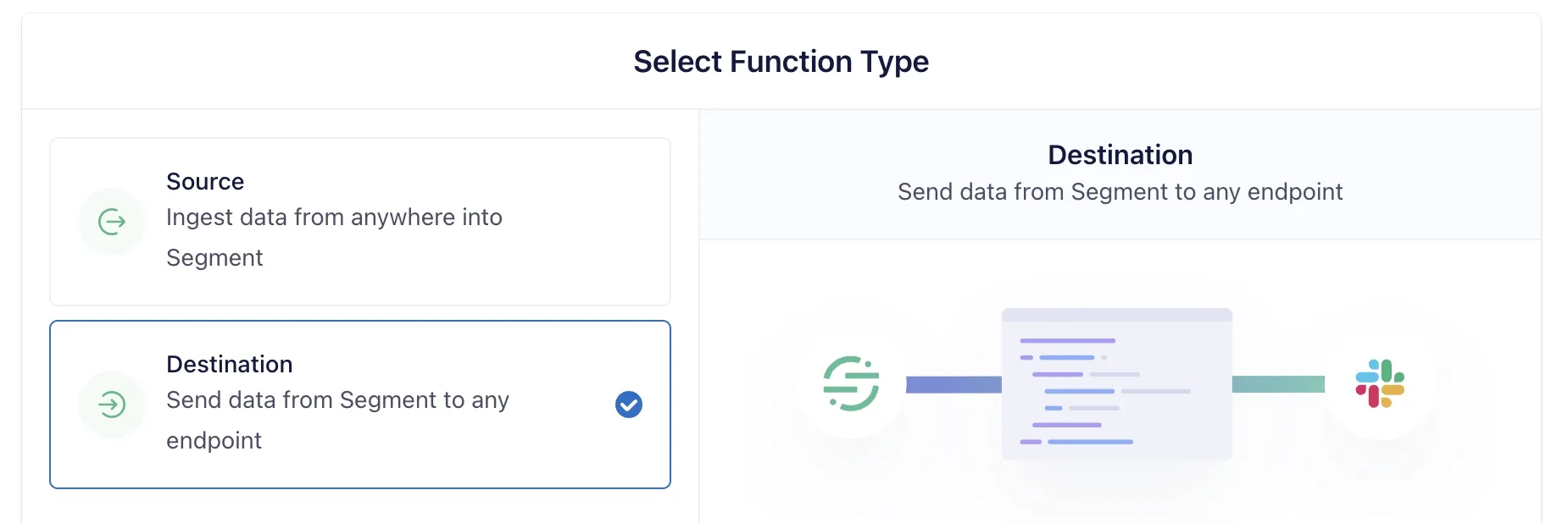 Function Type - Destination