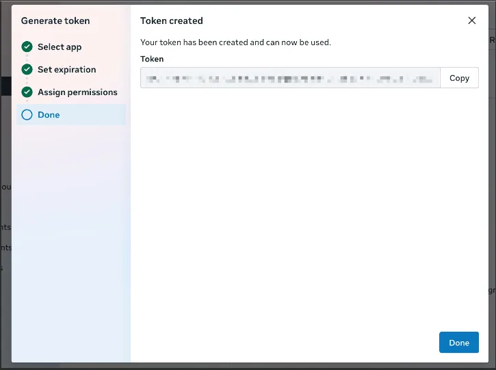 Collect & save your token