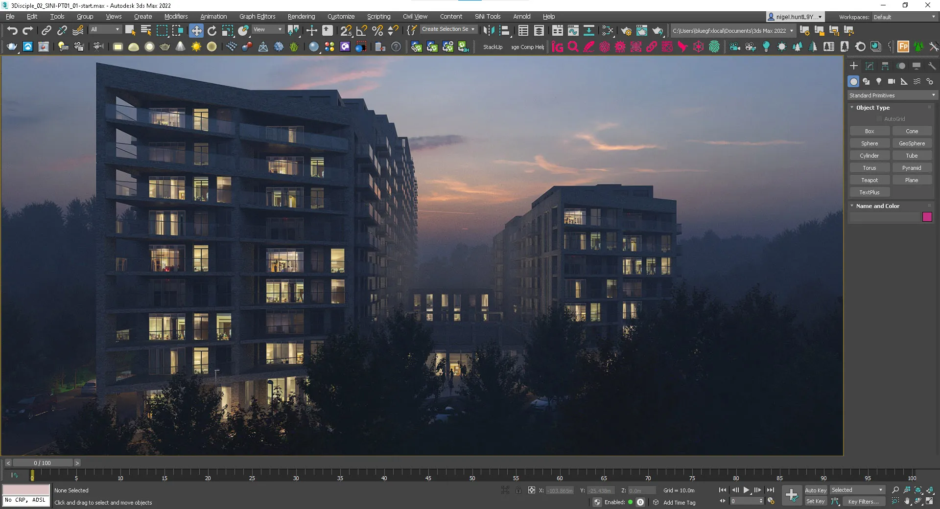 Screenshot of final project rendered in V-Ray 5. Screenshot of final project rendered in V-Ray 5.