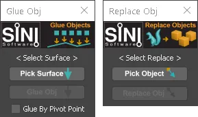 Popups for Glue and Replace tools