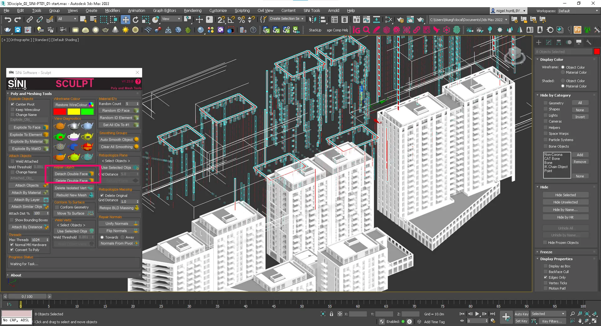 Screenshot of Sculpt - Detach Double Faces. Screenshot of Sculpt - Detach Double Faces.