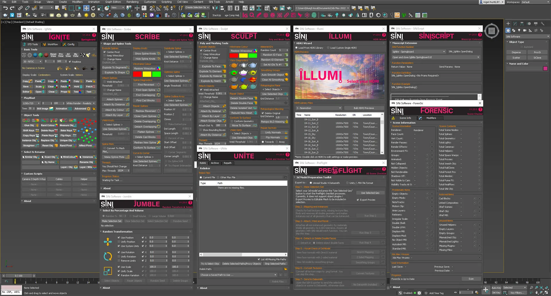 Screenshot of the 3ds Max IgNite utility plugins Screenshot of the 3ds Max IgNite utility plugins