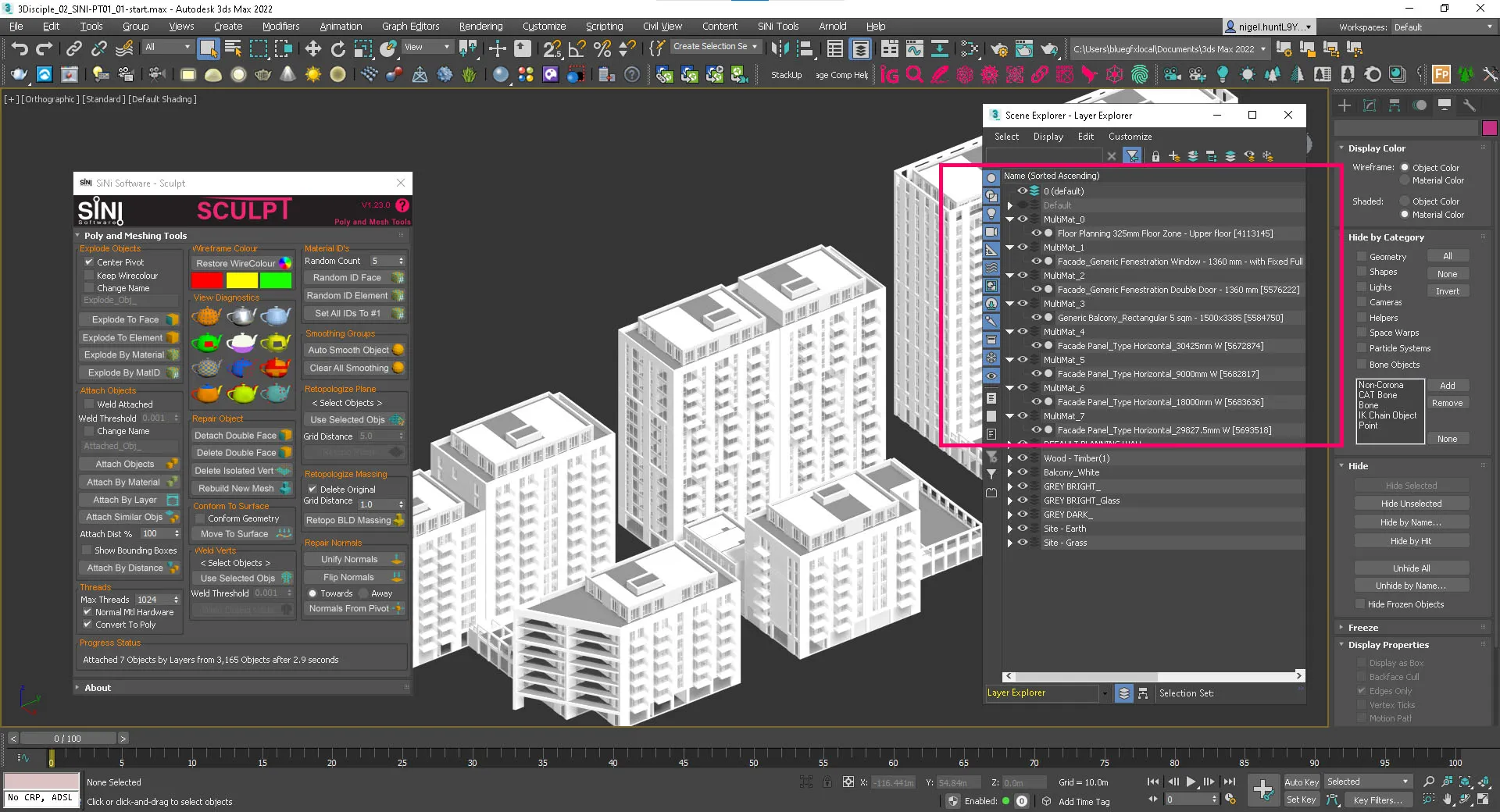 Screenshot of attched objects in layers. Screenshot of attched objects in layers.