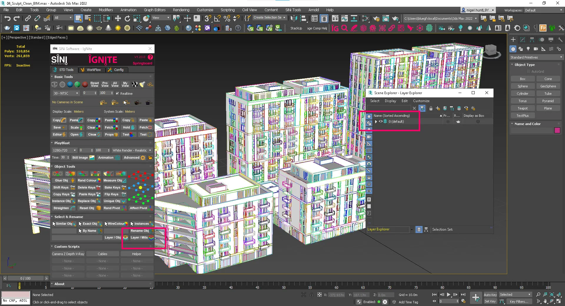 Screenshot of IgNite - Layers by Material. Screenshot of IgNite - Layers by Material.