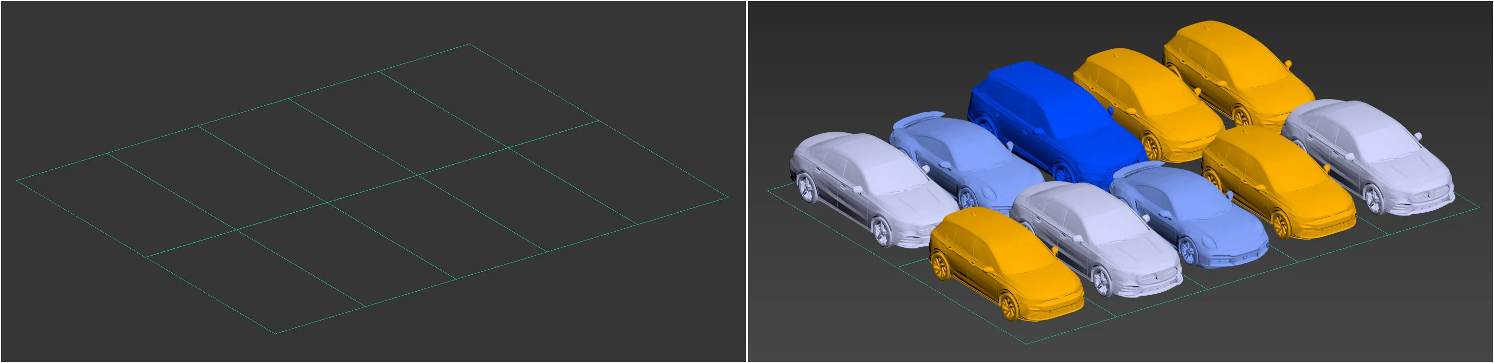 Using replace to create a carpark.