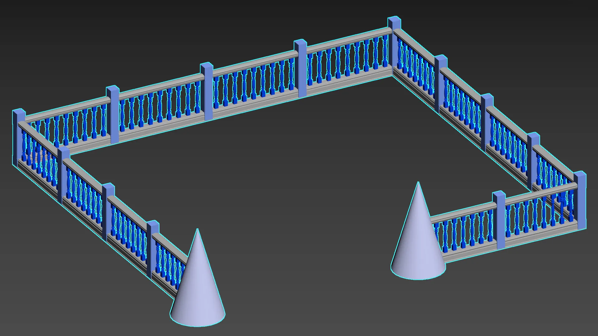 End objects (cones), added to spline. End objects (cones), added to spline.