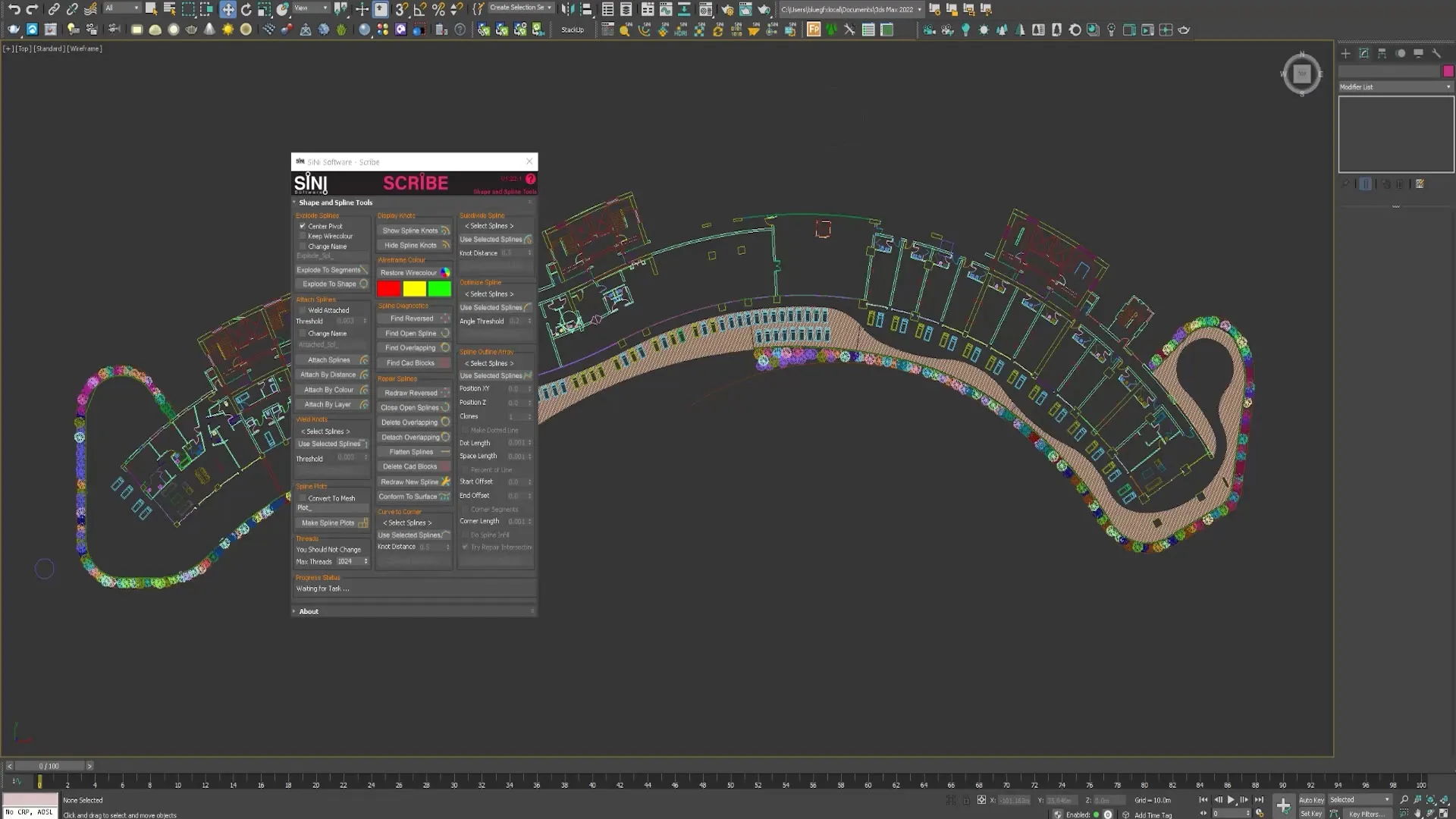Screenshot of Scribe about to clean up a CAD drawing
