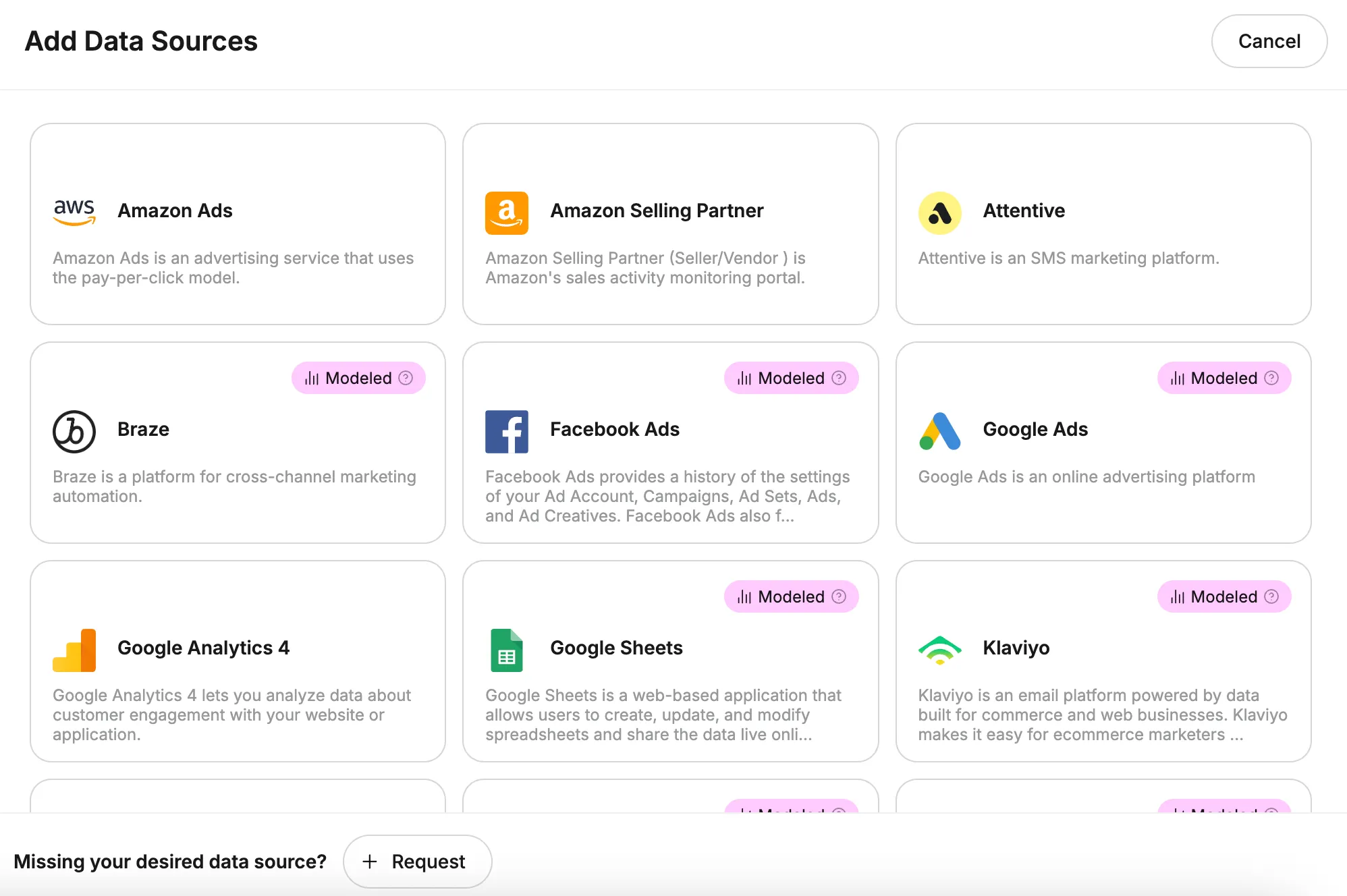 Data Sources Connector Catalog