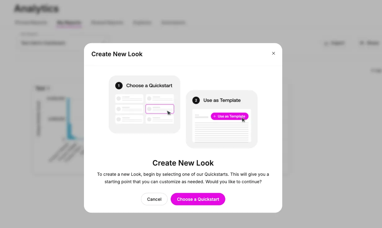 Create New Look modal