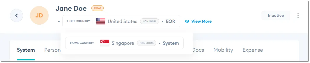 Marco Platform's user header for Expats. Marco Platform's user header for Expats.