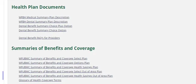 6. Medical Plan Description link