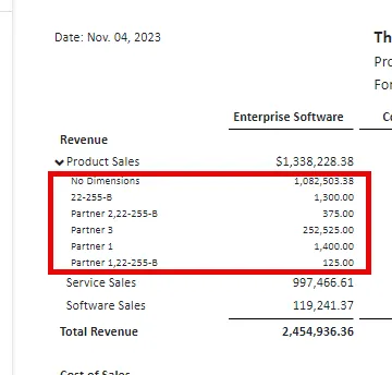 Use dimensions in Financial Reports rows