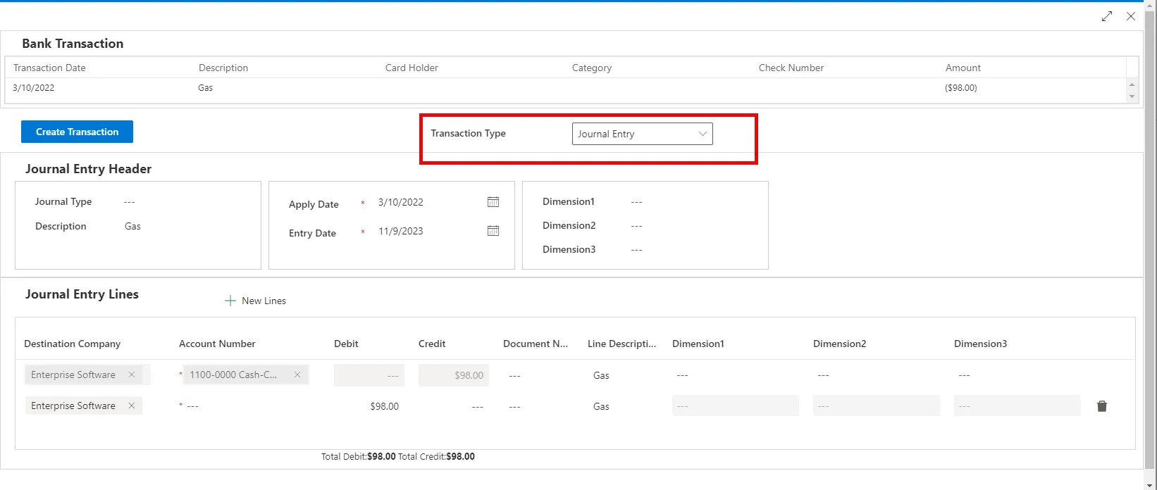 Creat multiple transactions in Gravity's bank transaction screen Creat multiple transactions in Gravity's bank transaction screen