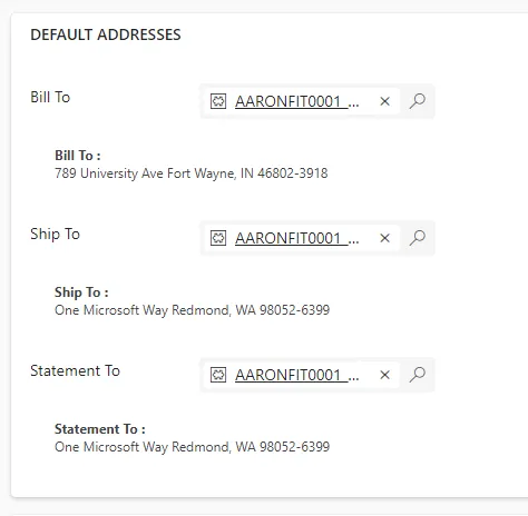 Setup Customer default addresses in Gravity