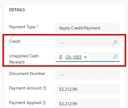 Apply credit/payment in Gravity