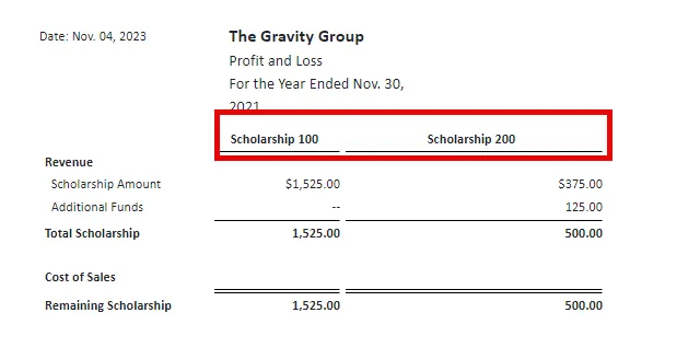 Use dimensions in Financial Statements