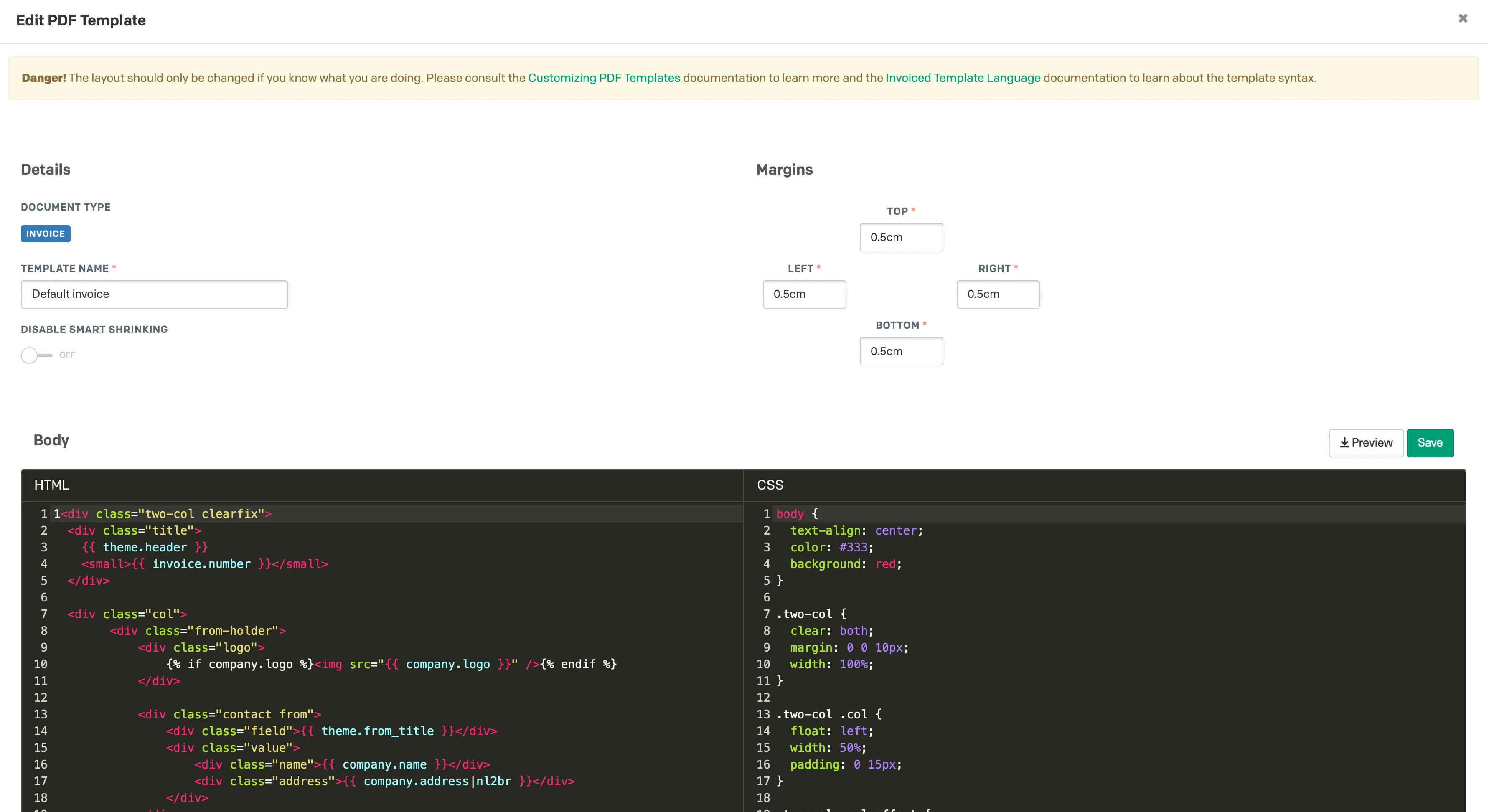 PDF Template Editor