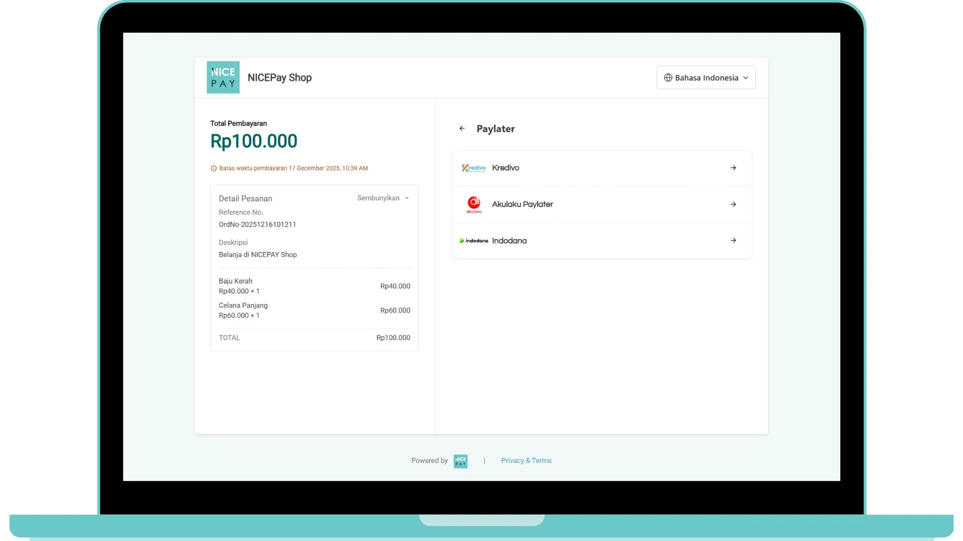 Paylater - Secure Payment Page