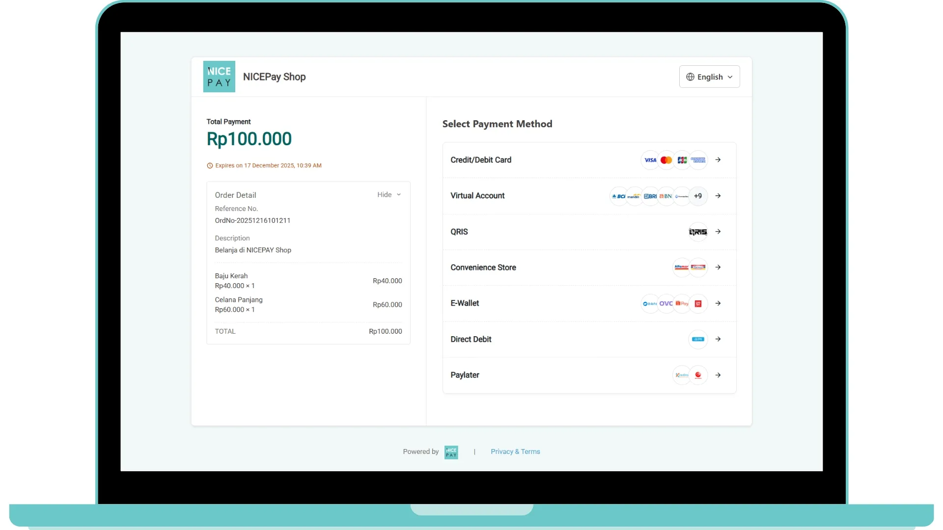 NICEPAY Payment Page