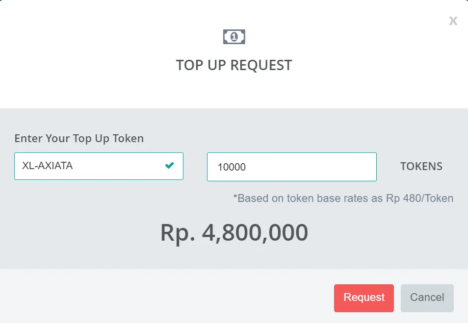 Top Up Request Token Top Up Request Token