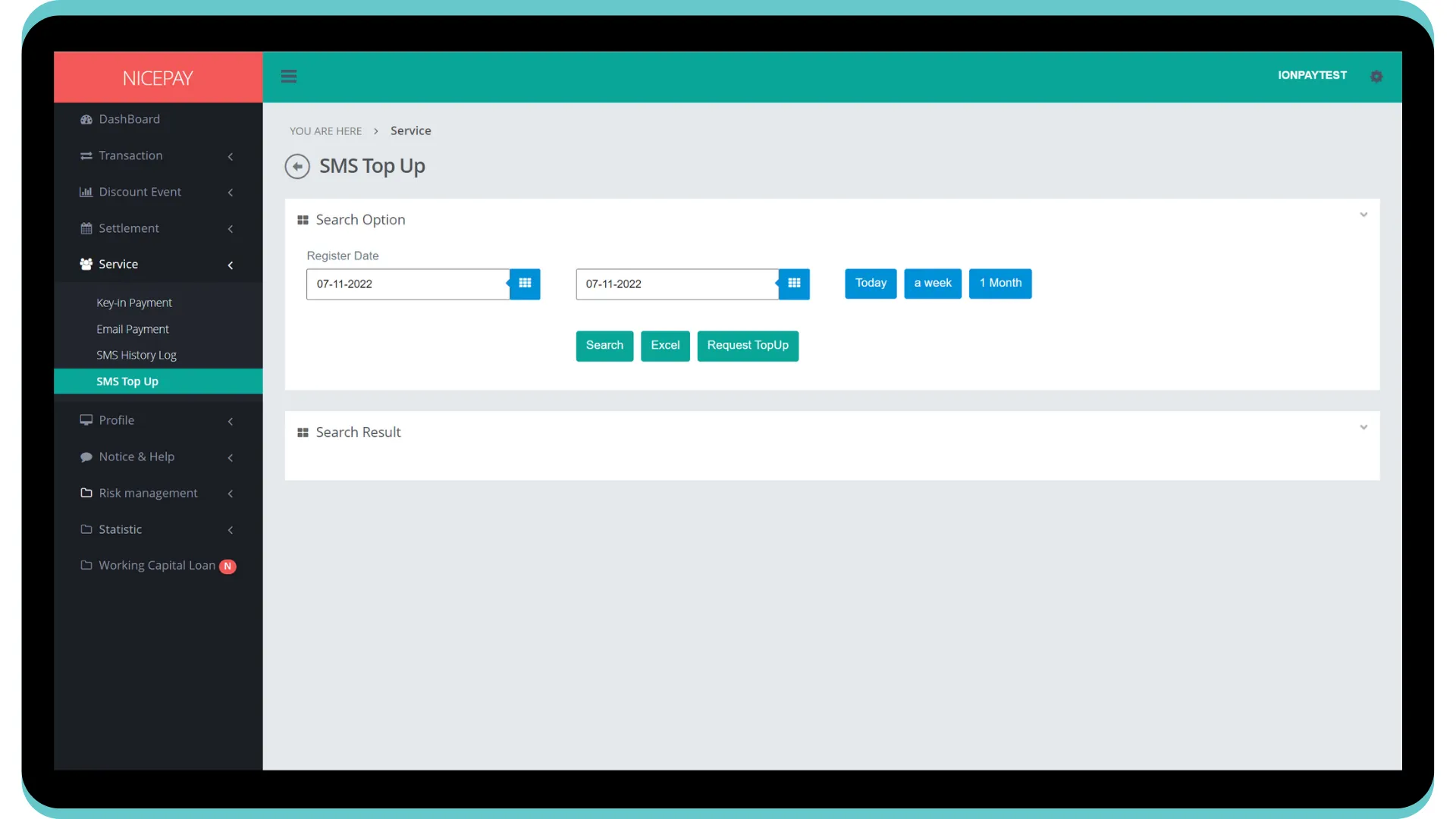 SMS Top Up - Search Option SMS Top Up - Search Option