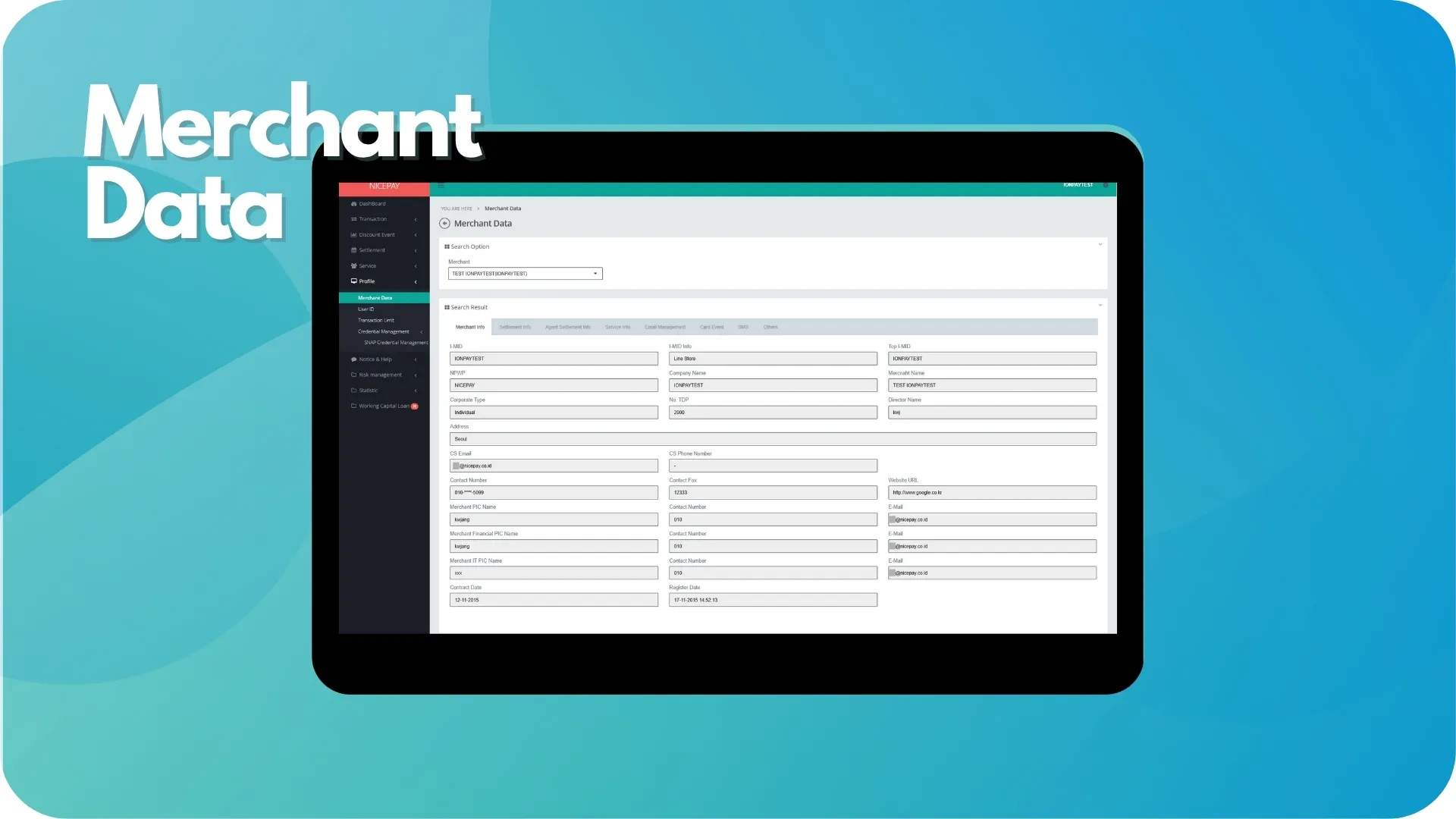 Merchant Data Merchant Data
