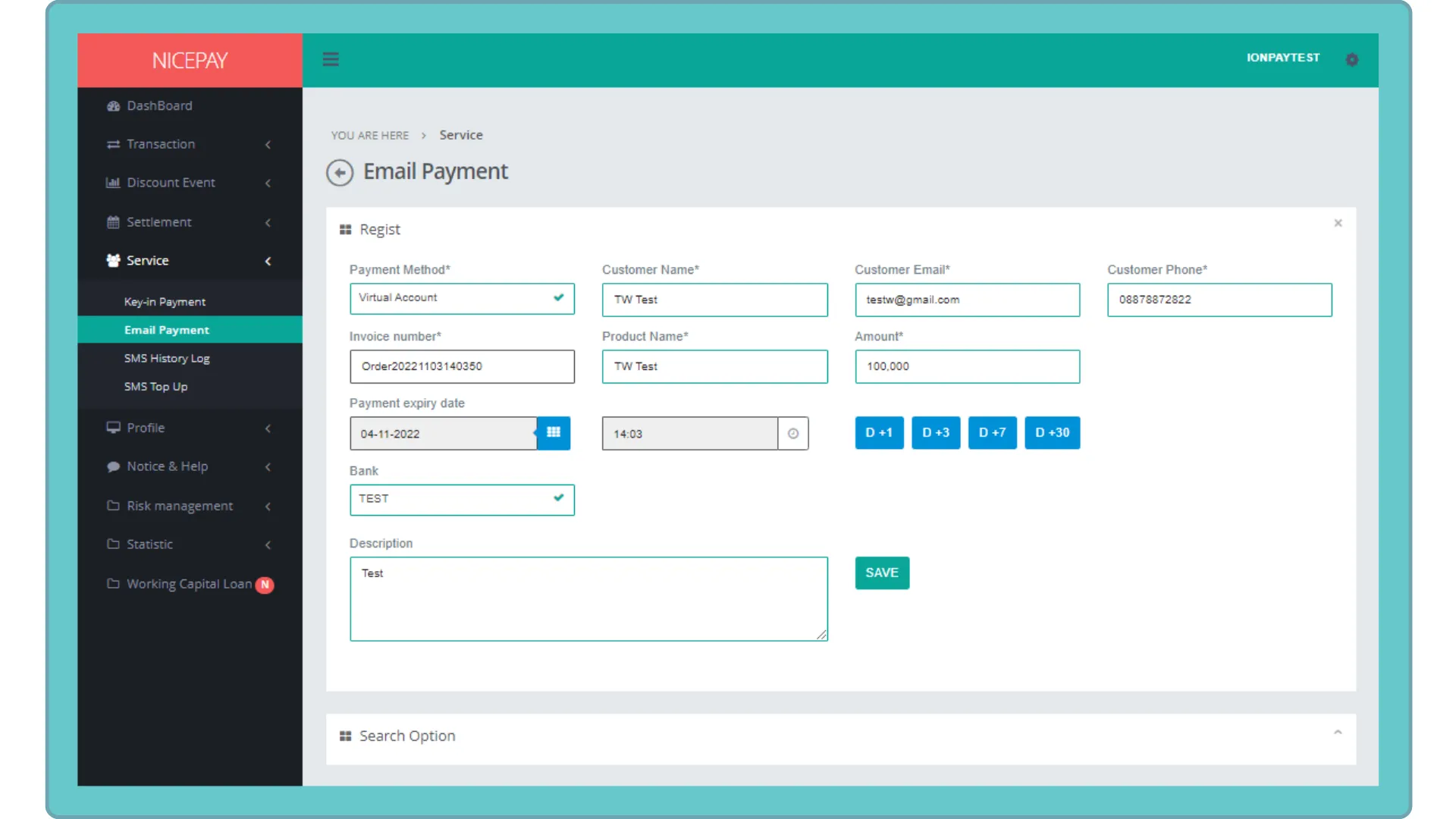 Contoh Pengisian Formulir Register Email Payment