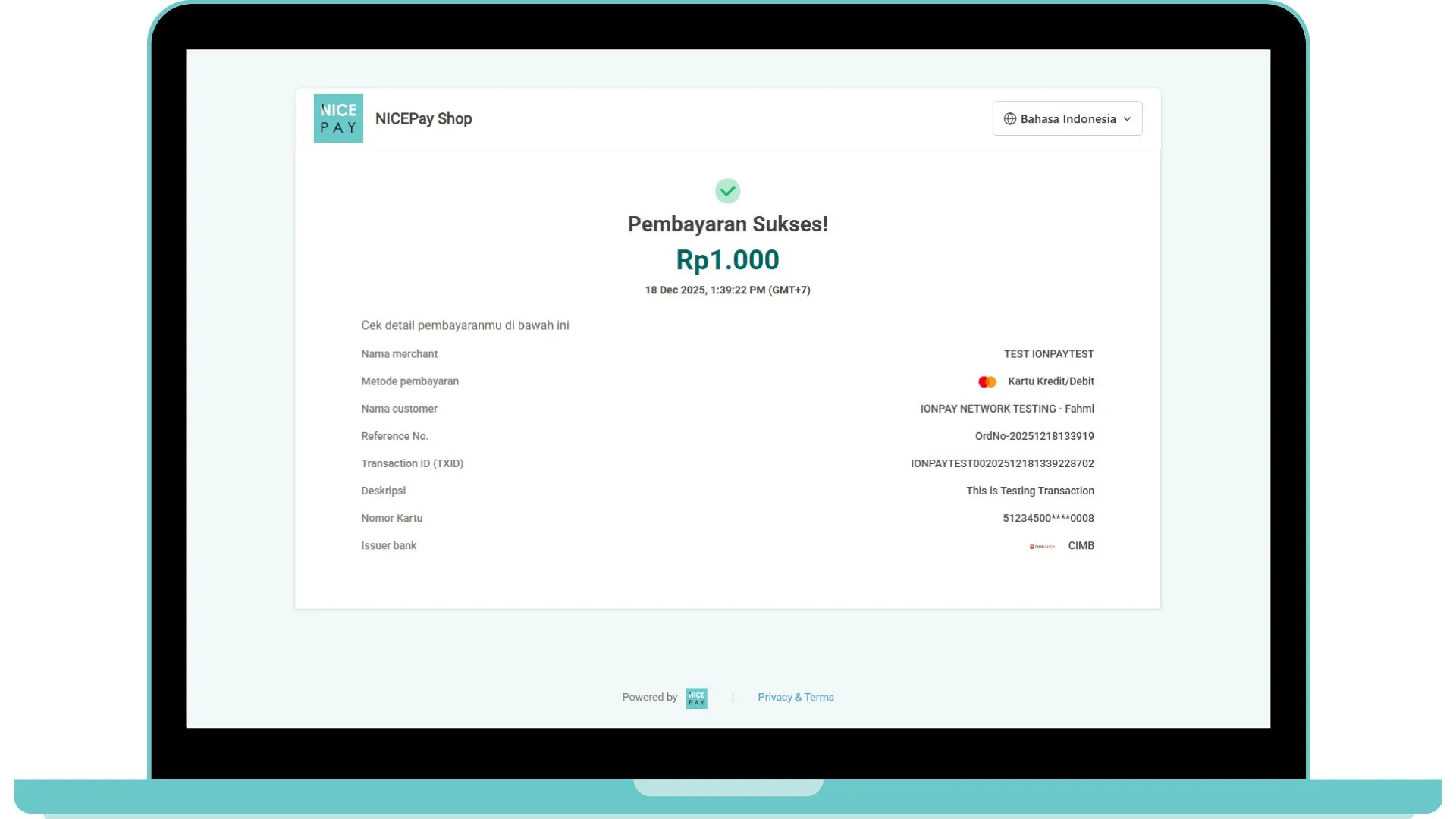 NICEPAY Payment Page NICEPAY Payment Page