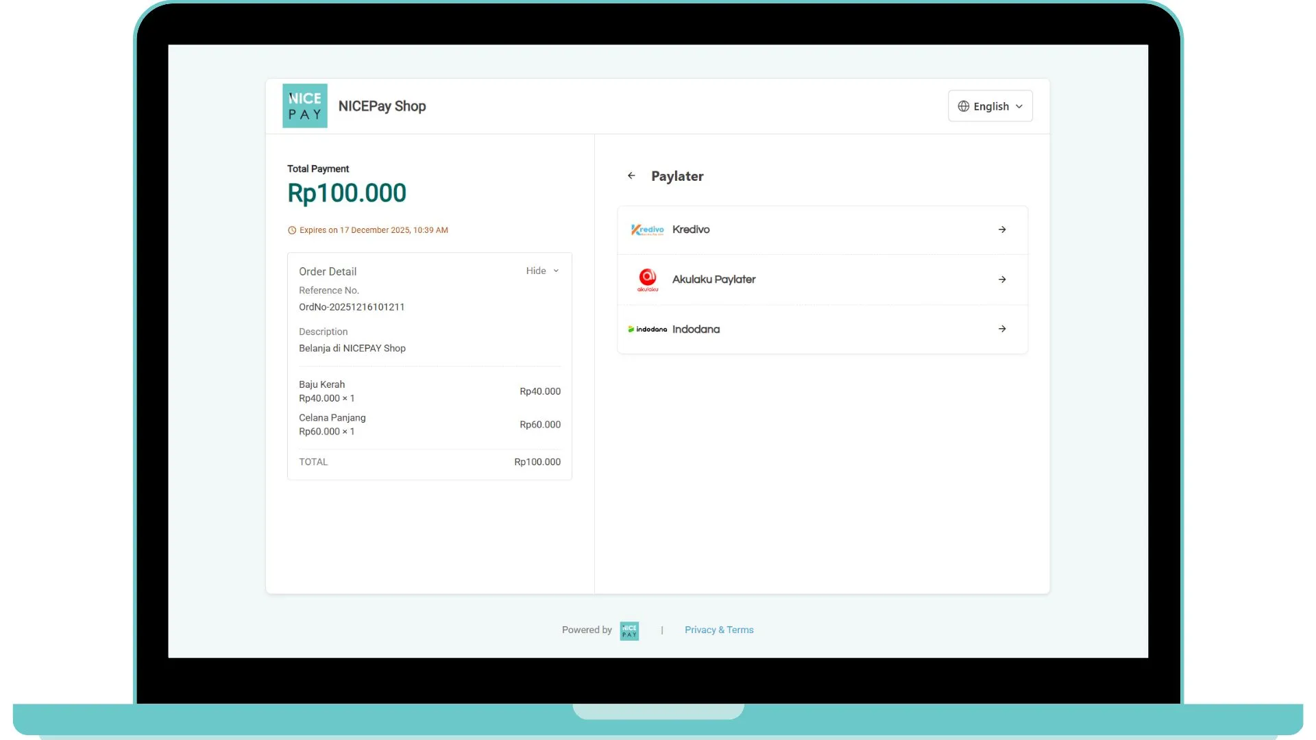 Paylater - Secure Payment Page