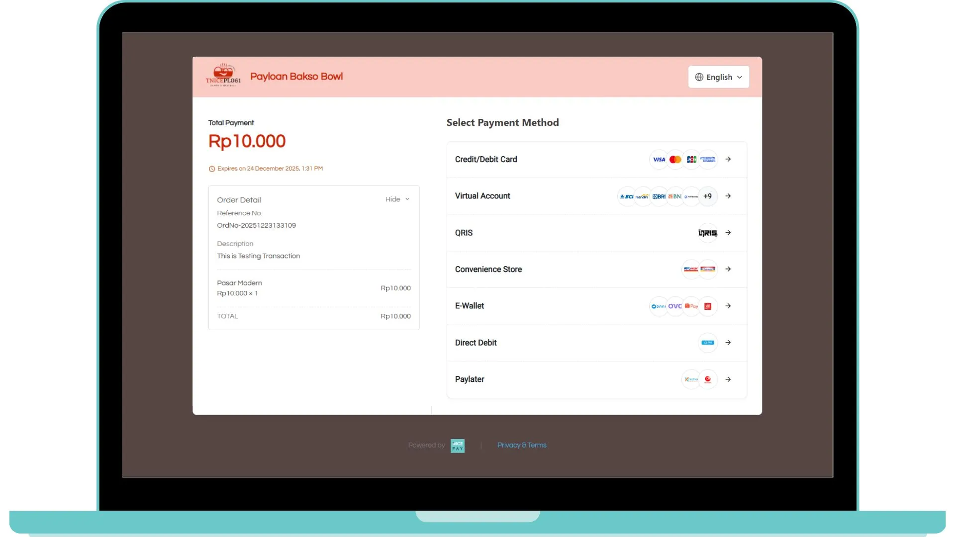 Custom Payment Page - Desktop Version Custom Payment Page - Desktop Version