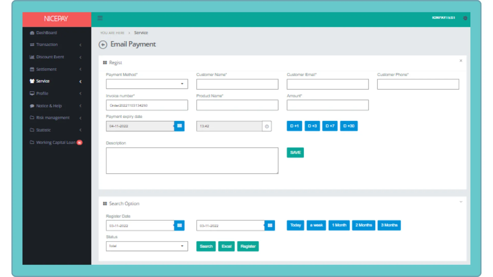 Register Payment