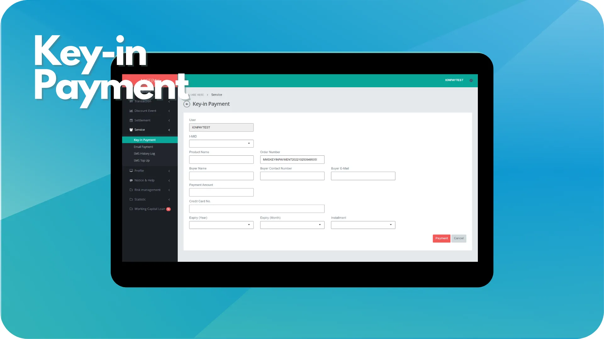 Key-in Payment