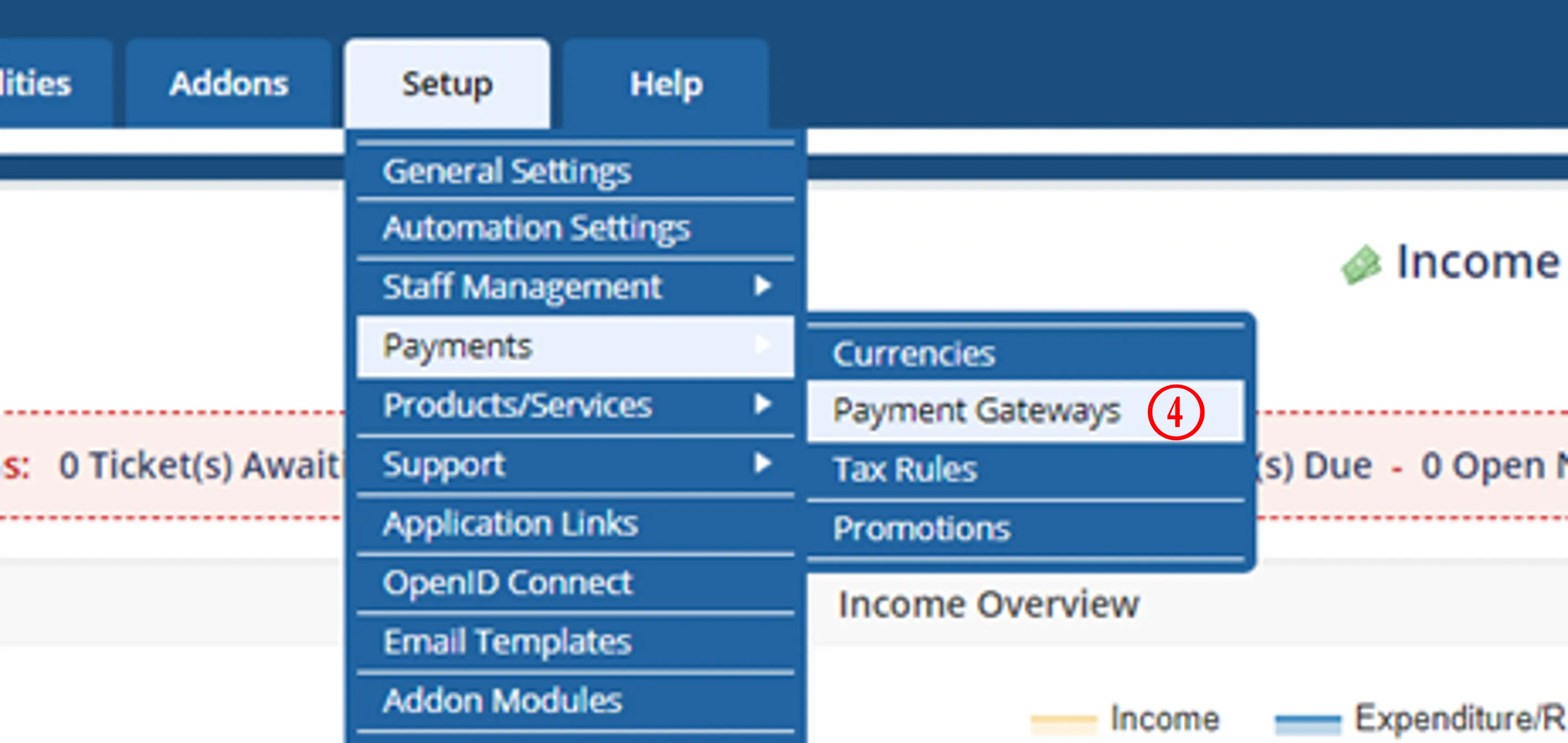 Payment > Payment Gateways