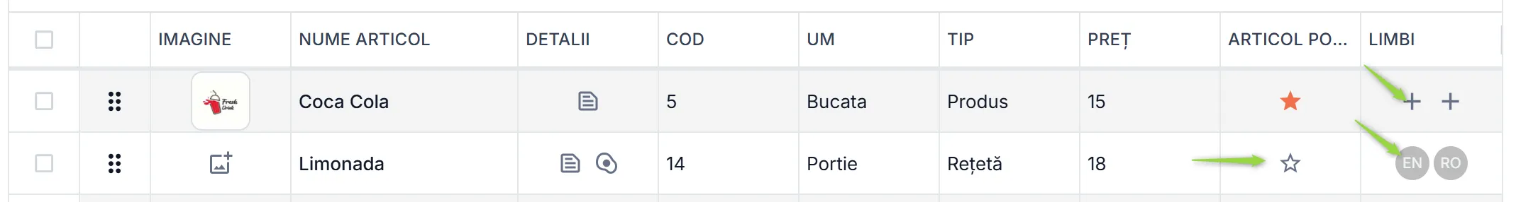 Listă articole cu traduceri și articol popular