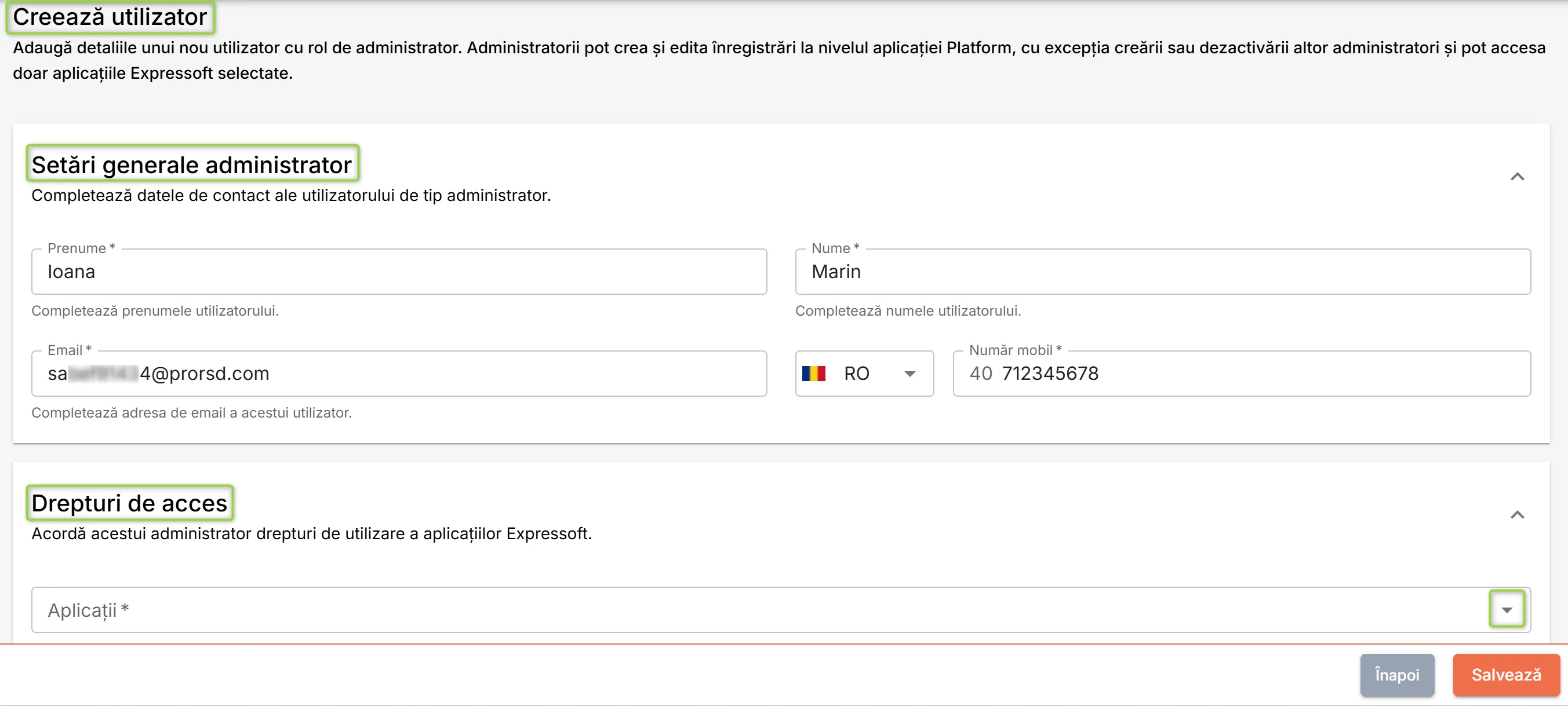 Adăugare utilizator Adăugare utilizator