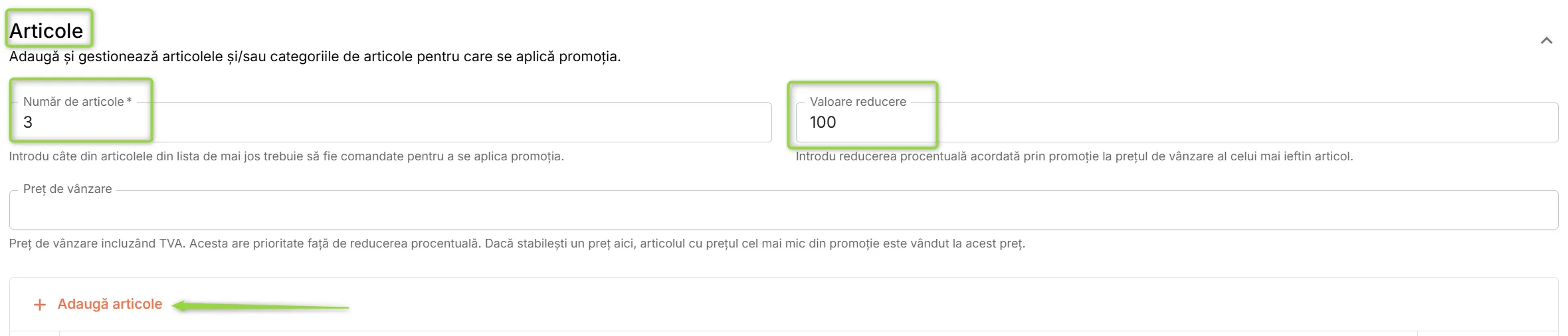 Secțiunea Articole