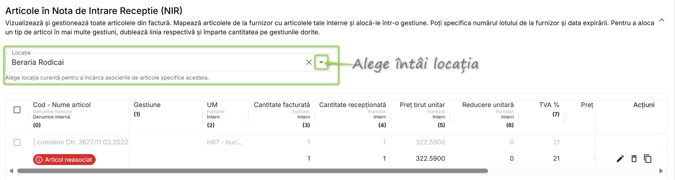 Alege întâi locația pentru care vei face NIR-ul