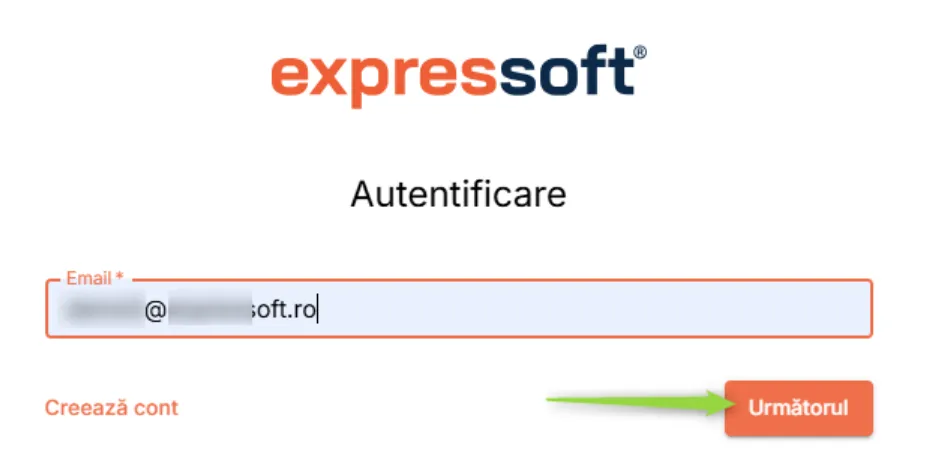 Autentificare în contul Expressoft